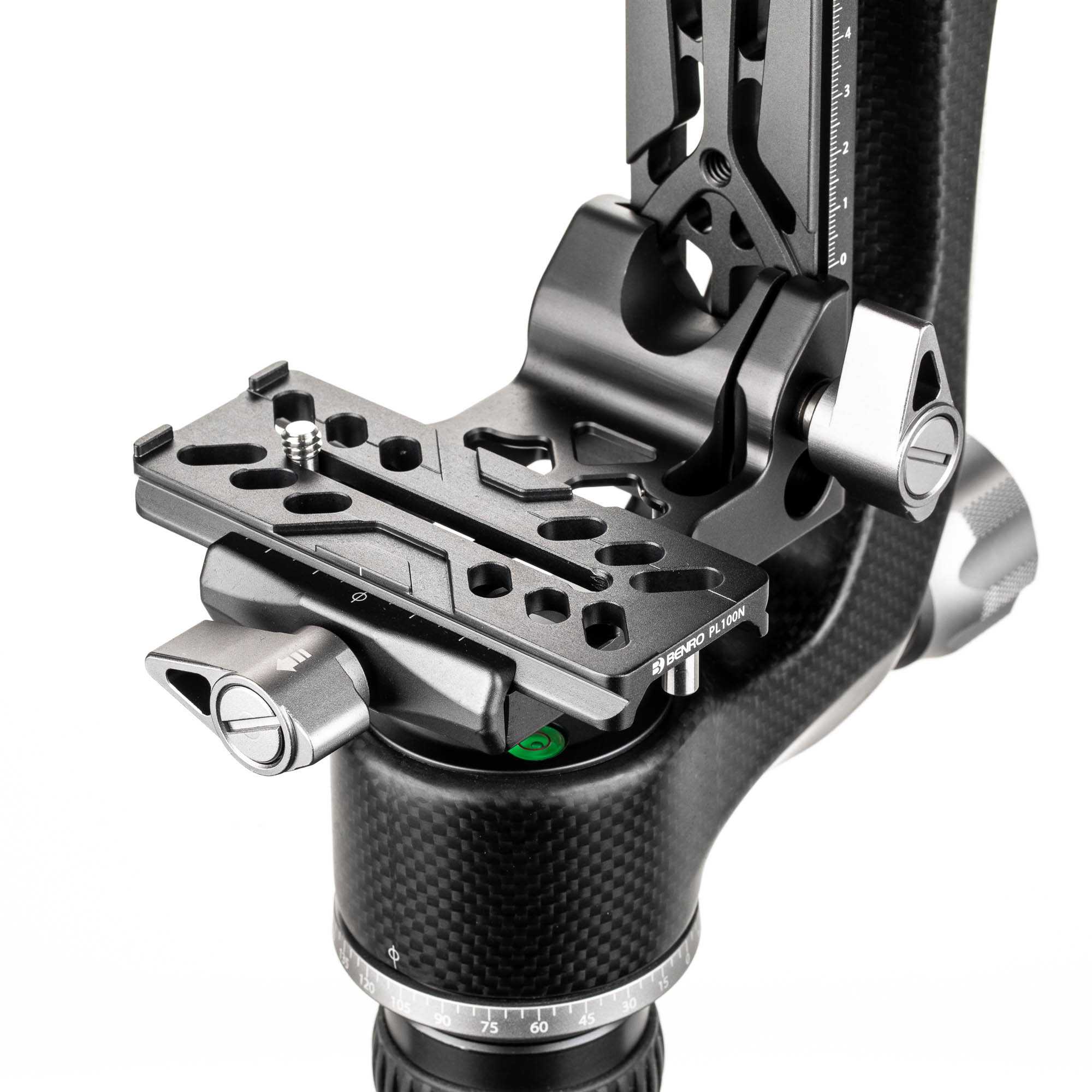 Schommelkop / Gimbal Head van carbon, met wisselplaat - Afbeelding 5